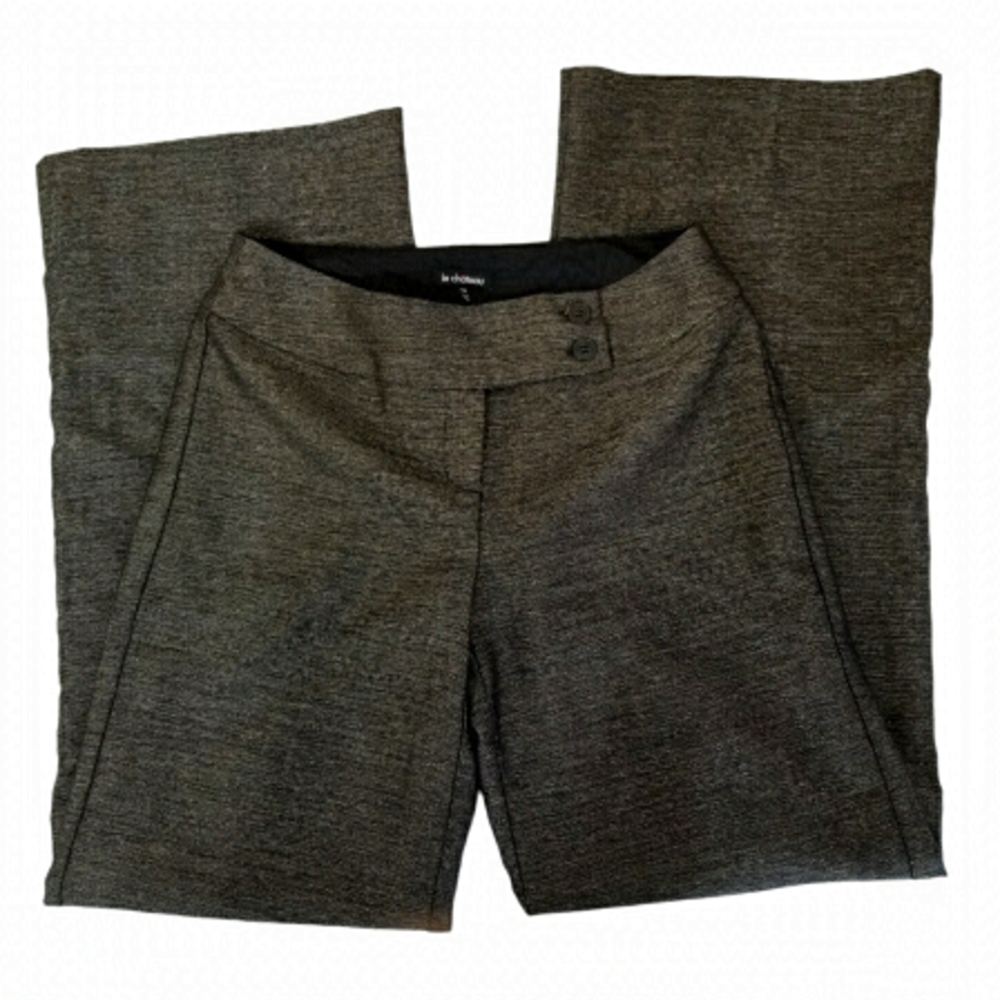 𝅺le Chateau wool/polyester wide leg  lined charcoal trousers Size 5/6